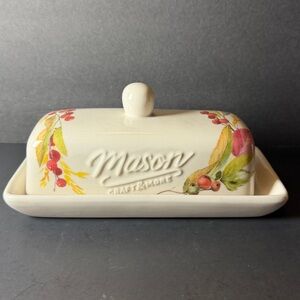 Masons Craft & More Butter Dish Leaves & Berries